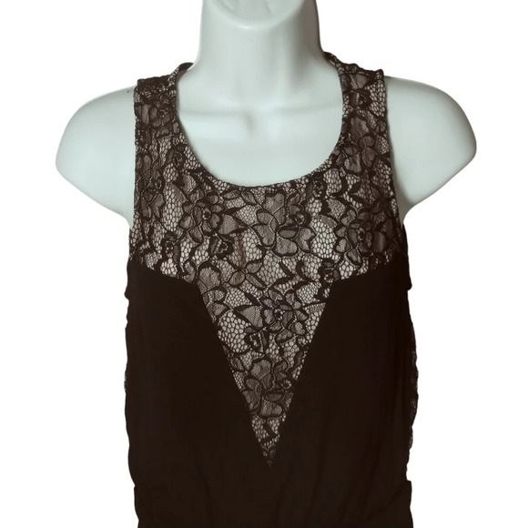 Naf Naf  Pantsuit/Playsuit/Jumpsuit Lace Black Tan 8 - Picture 2 of 11